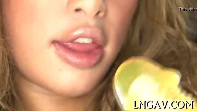 Balls sucking asian slut